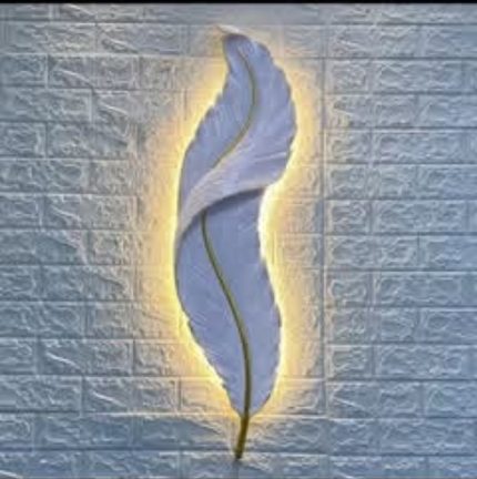 LED Tricolor Feather Wall Light