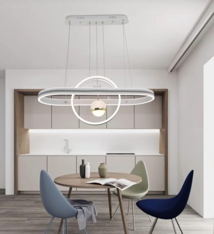 Modern Led Chandelier Tricolor Light.