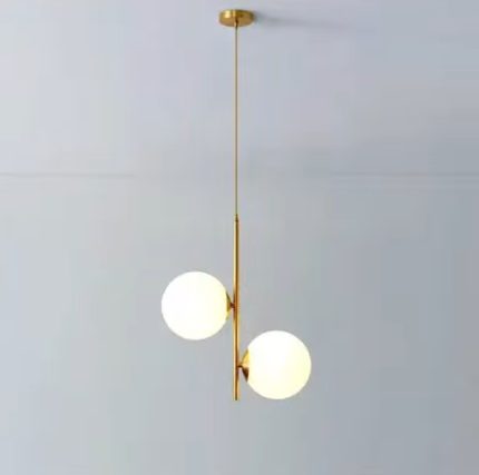 Nordic Glass Double Bulb Pendant Light