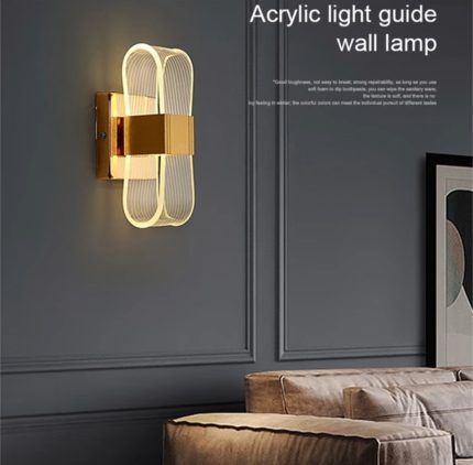 `Led Crystal Wall Bracket Tricolor Light