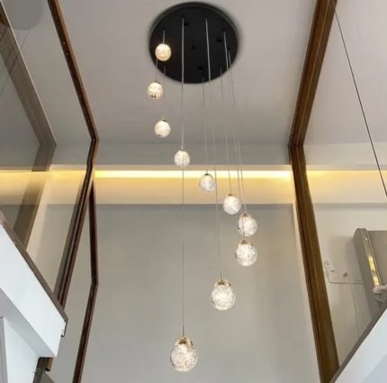 LED Stair Drop Chandelier Light