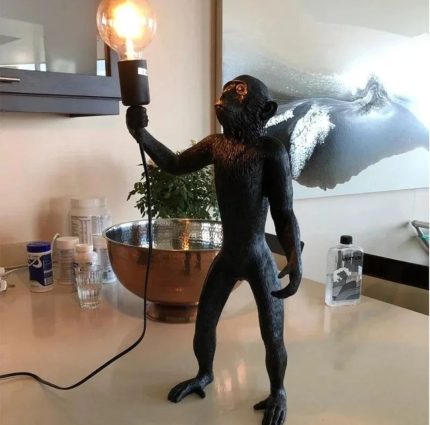 Resin Monkey Table Lamp