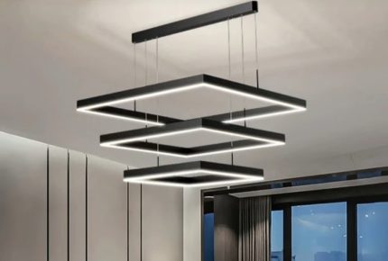 Modern Geometric LED Ceiling Chandelier Light