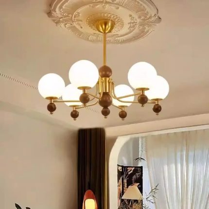 Nordic  Chandelier With Tricolor Bulbs