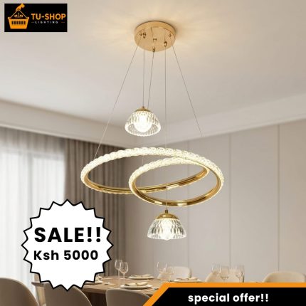 LED Tricolor Ring Chandelier