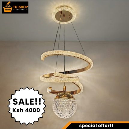 Spiral Tricolor Mini Chandelier