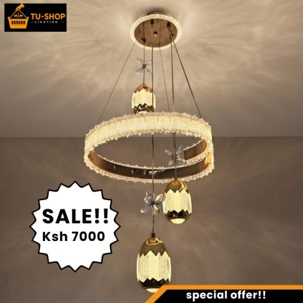 Modern LED Tricolor Acrylic Chandelier