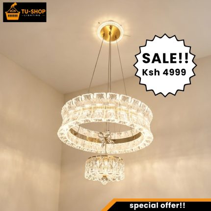 LED Tricolor Crystal Chandelier