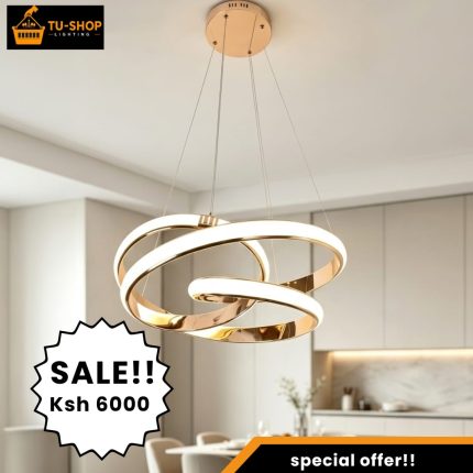 Modern LED  Spiral Ring chandelier
