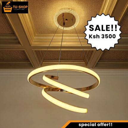 LED Tricolor Spiral Chandelier