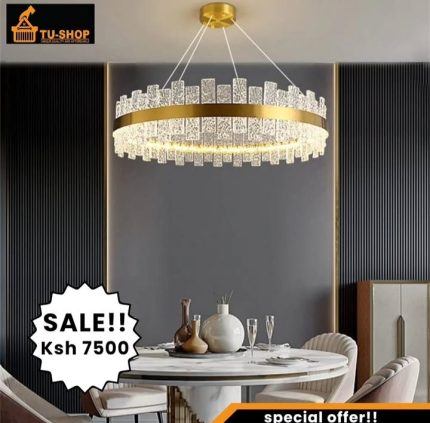 LED Tricolor Crystal Chandelier